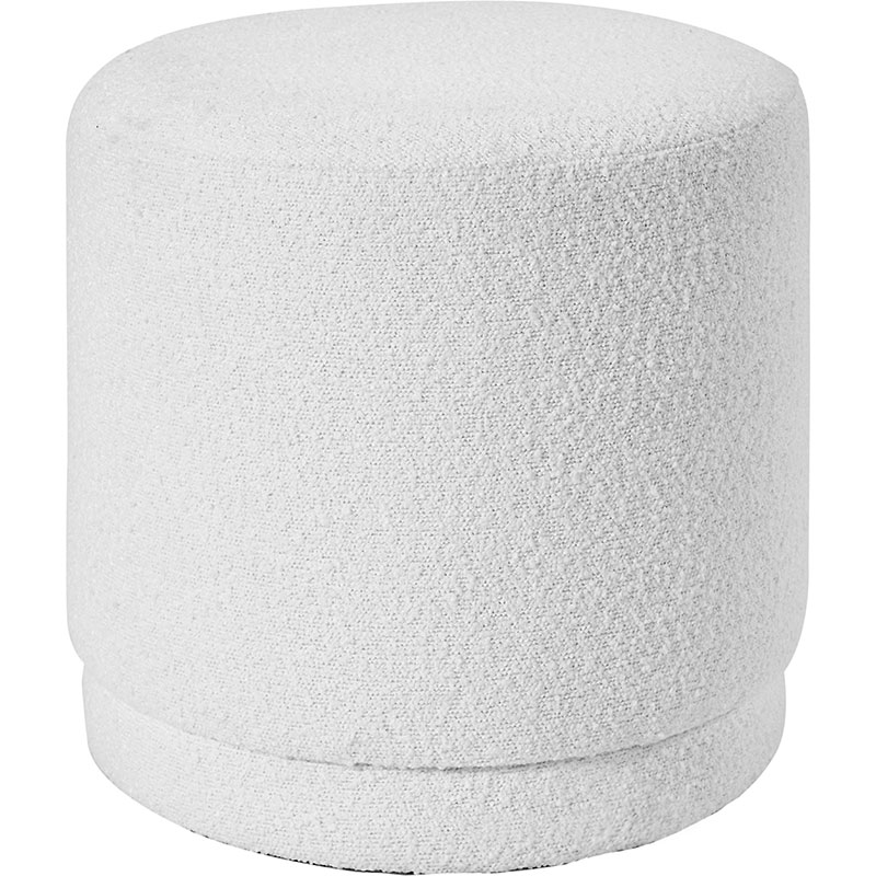 Sassari Boucle Pouffe, D43cm, White-1