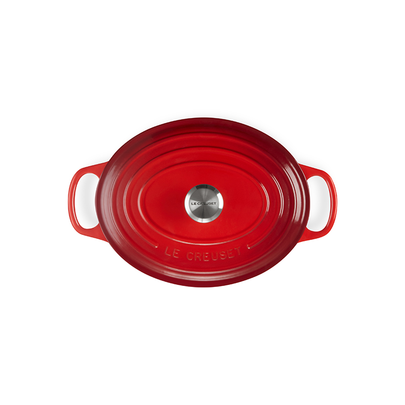 Signature Cast Iron Oval casserole, 25cm - 3 litre, Cerise-1