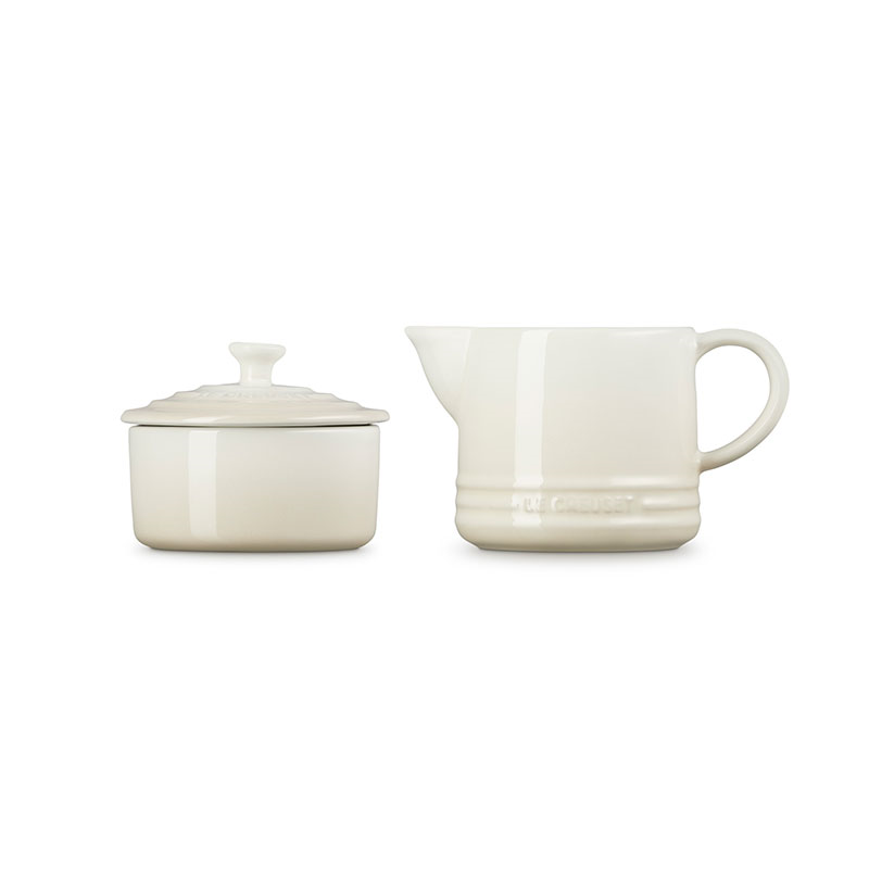 Stoneware Milk & Sugar Set, Meringue-2