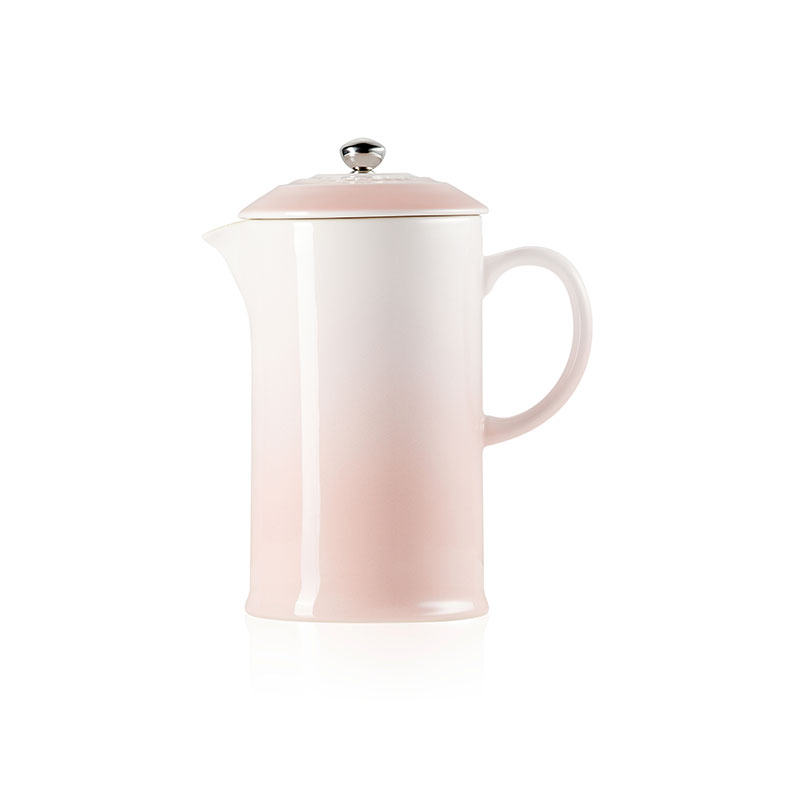 Stoneware Cafetiere, 1 litre, Shell Pink-1