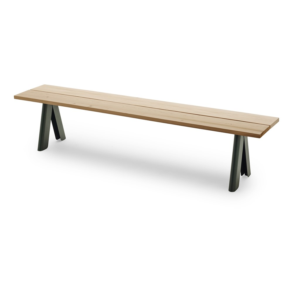 Overlap Bench, L200 x W36 x H43cm, Hunter Green-1