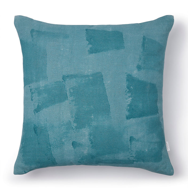 Zuri Linen Cushion, 50cm x 50cm, Blue-2