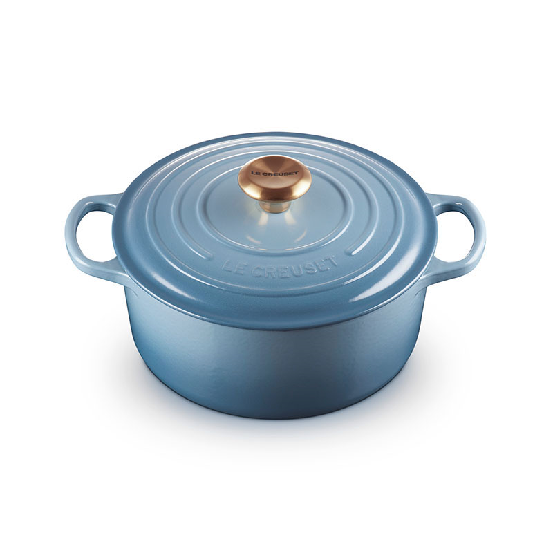 Signature Cast Iron Round Casserole, 24cm, Chambray-0