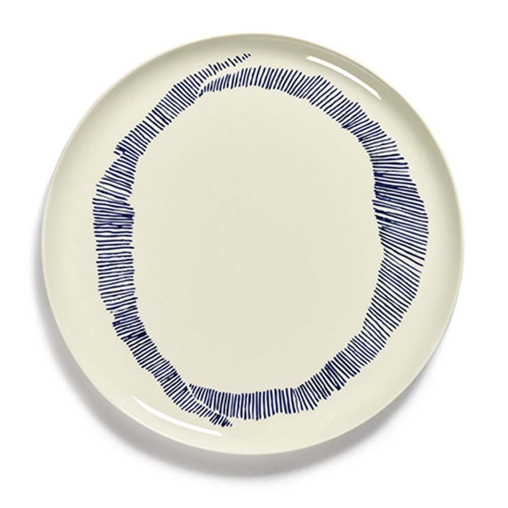 Ottolenghi, Serving Platter, White and Blue, White-0