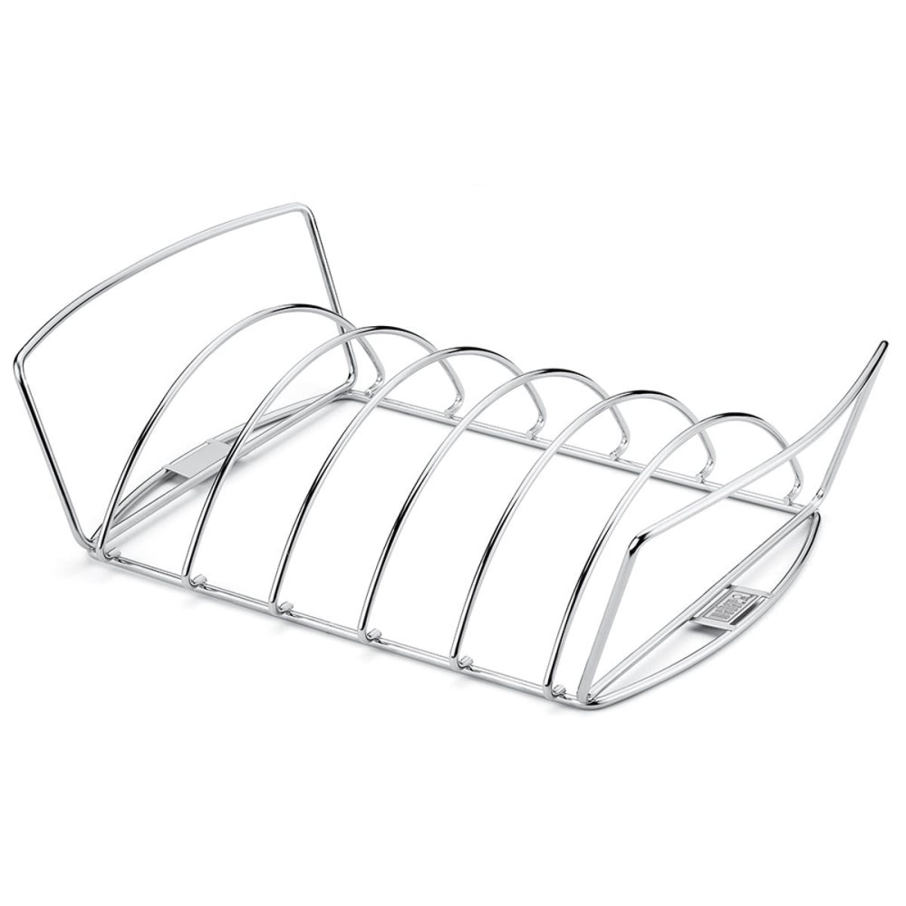 Rib rack and roast holder, Silver-4