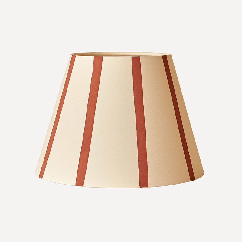 Hum London Stripe Lampshade, 40cm, Rust-1