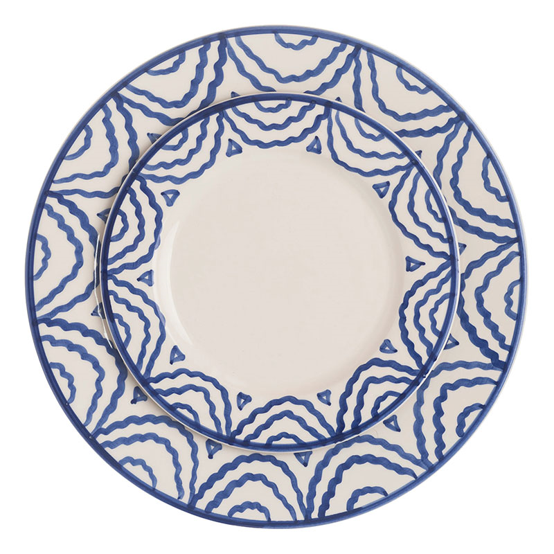 Tabla Set of 2  Dinner Plates, D28cm, Blue-6