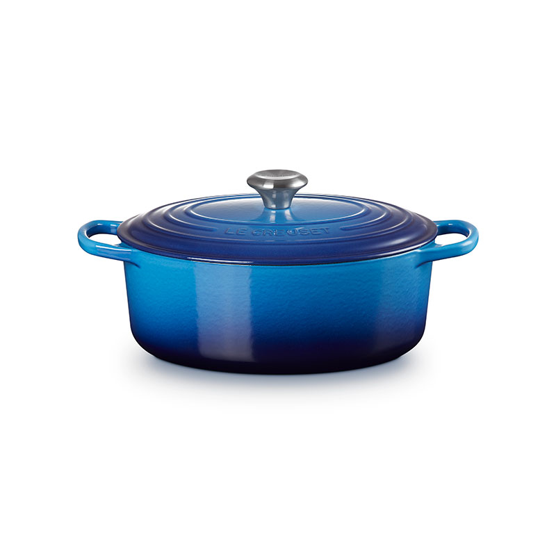 Signature Cast Iron Oval Casserole, 29cm, Azure-3