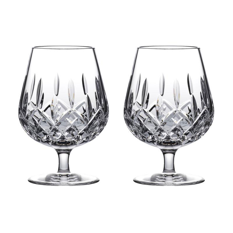 Connoisseur Lismore Set of 2 Brandy Balloon Glasses, 480ml, Clear-0