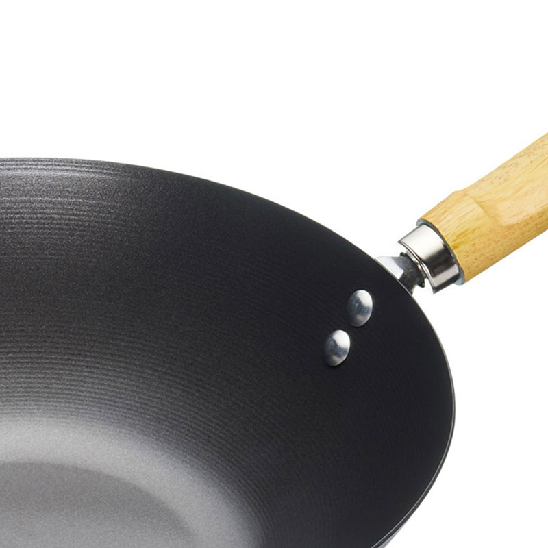 World of Flavours - Oriental Non-stick wok, Dia30cm, non-stick carbon steel with wooden handle-5