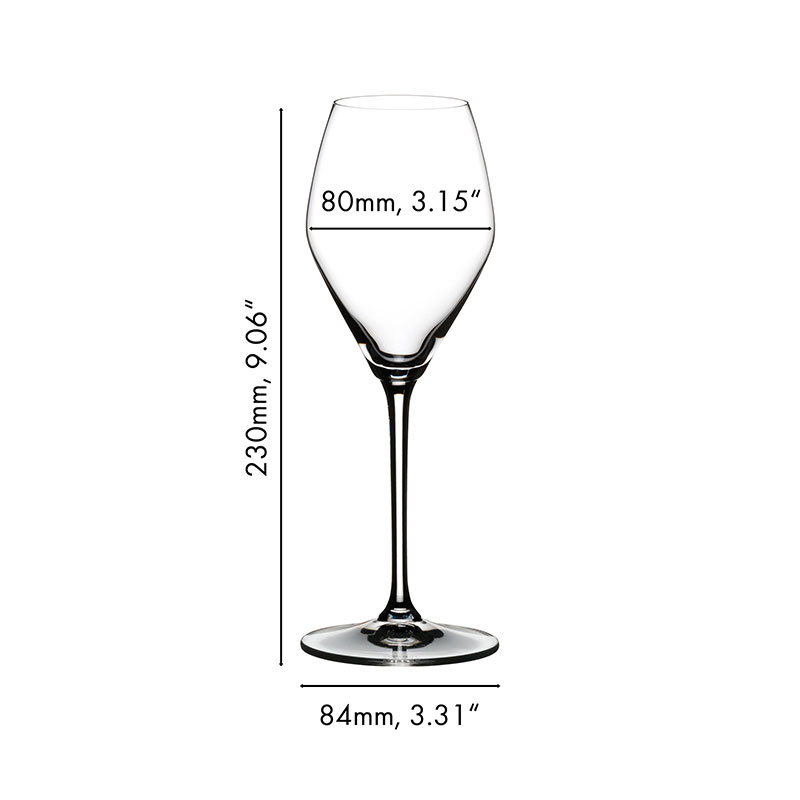 Mixing Set of 4 Rose Glasses, 322ml, Clear-3