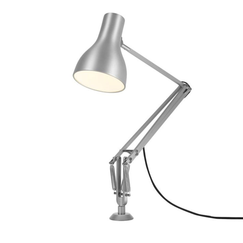 Type 75 Lamp with Desk Insert, Silver Lustre-1