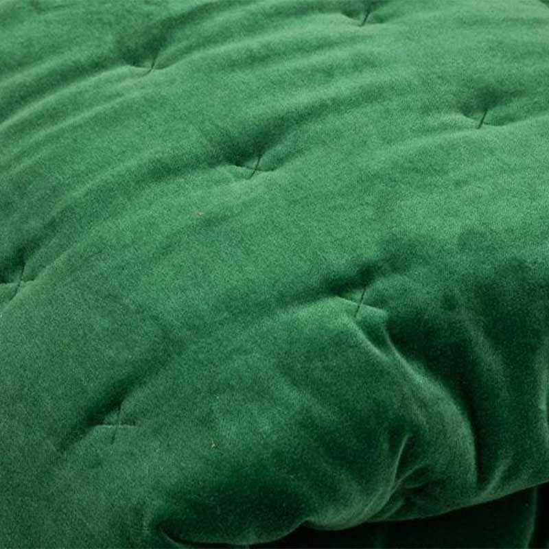 Velvet Double / King Quilt, Emerald Green-1