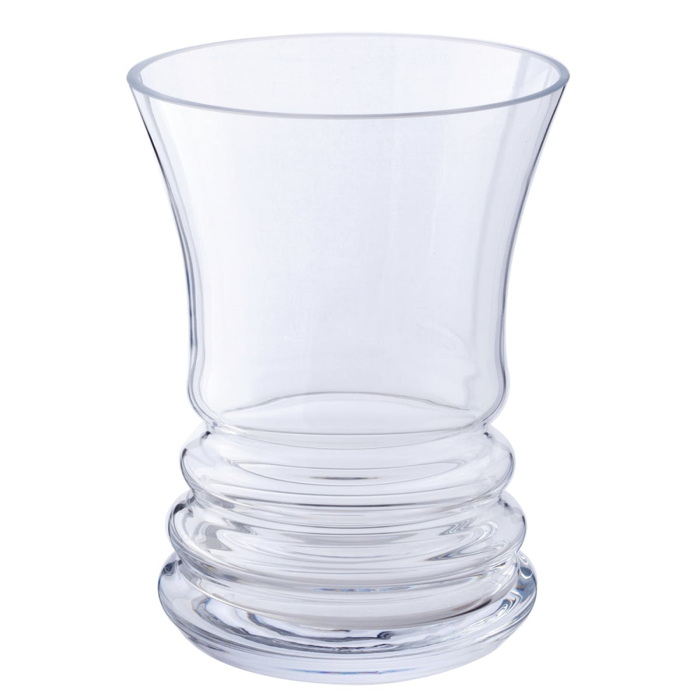 Wibble Wide vase, H18cm, Clear-1