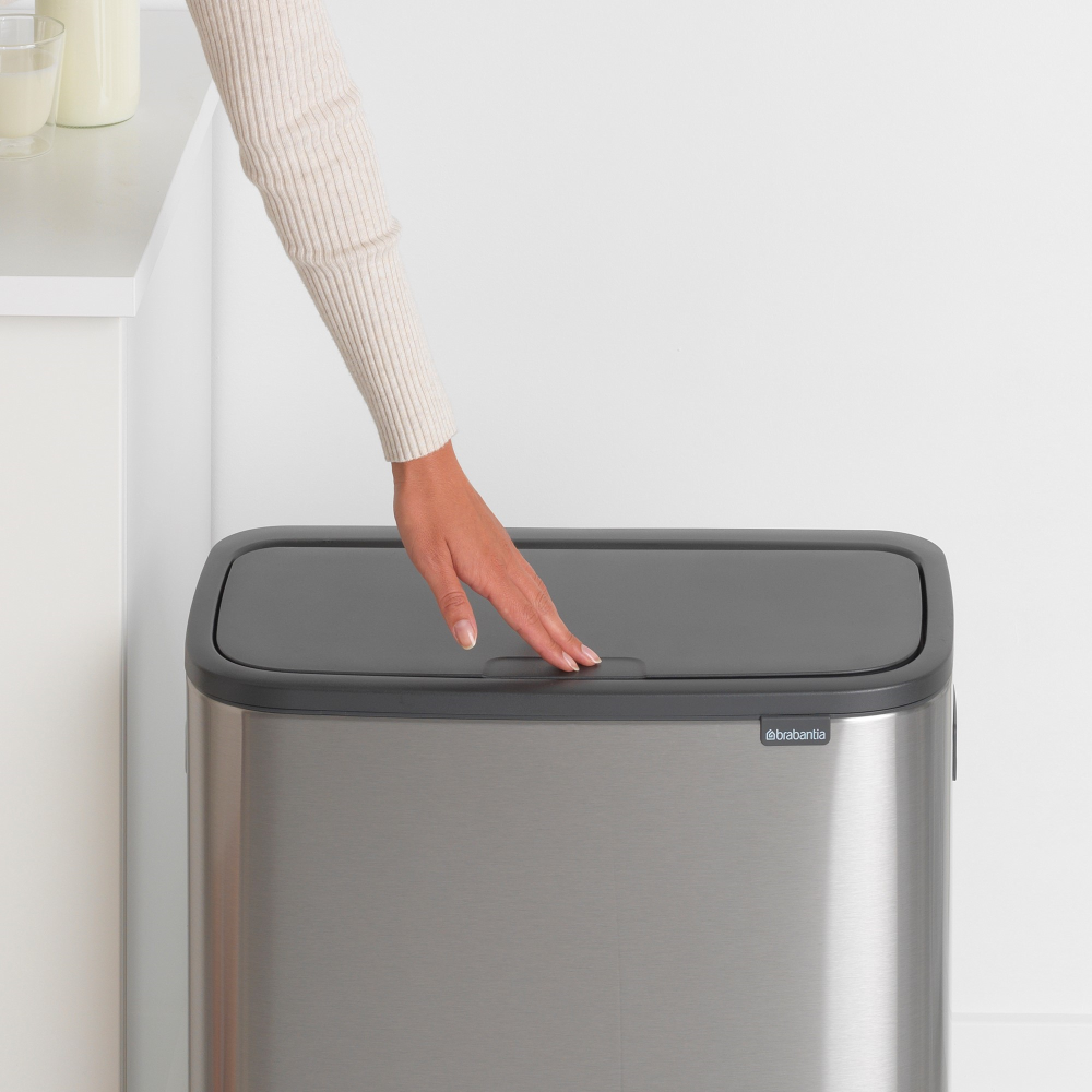 Bo Touch bin, 30 litre, Matt Steel Fingerprint Proof-4