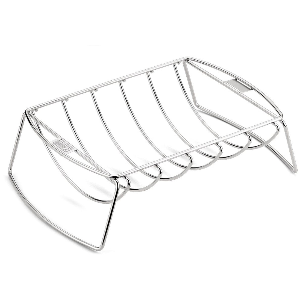 Rib rack and roast holder, Silver-6