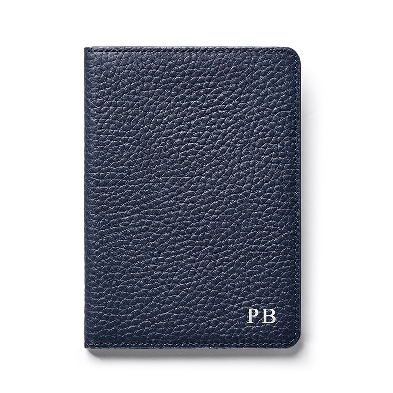 Passport Cover with Card Slots, H14 x W10cm, NavyPebble-3