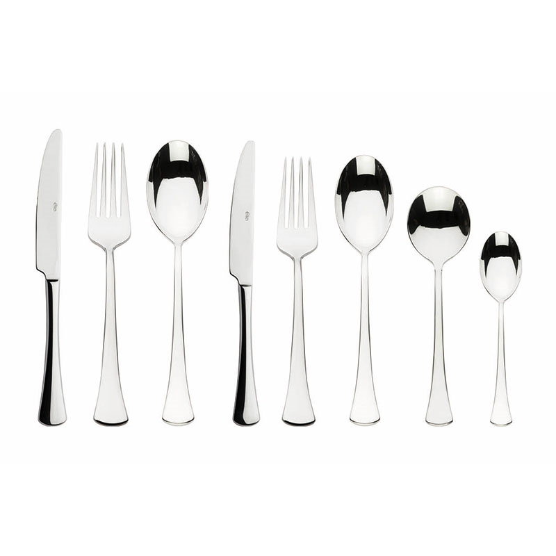 Aquila 60 Piece Cutlery Set With Beechwood Canteen, Mirror Finish-1