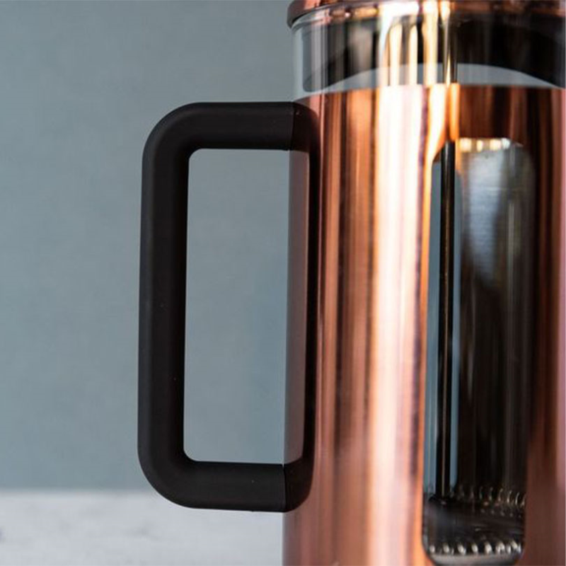 Pisa Stainless Steel Cafetière, 3 Cup, Copper-1