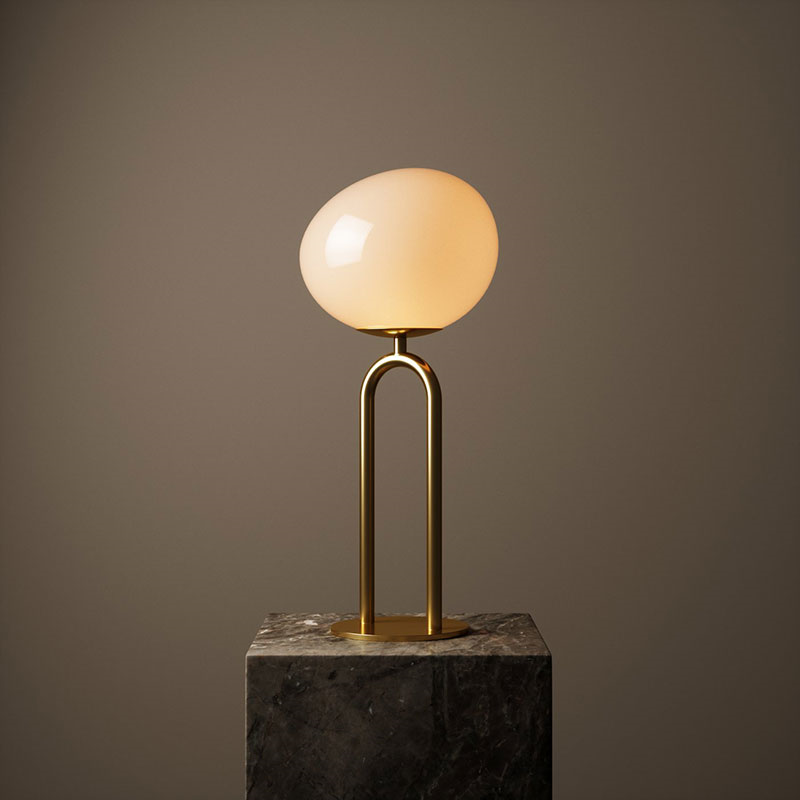 Shapes Table Lamp, H47cm, Brass-0