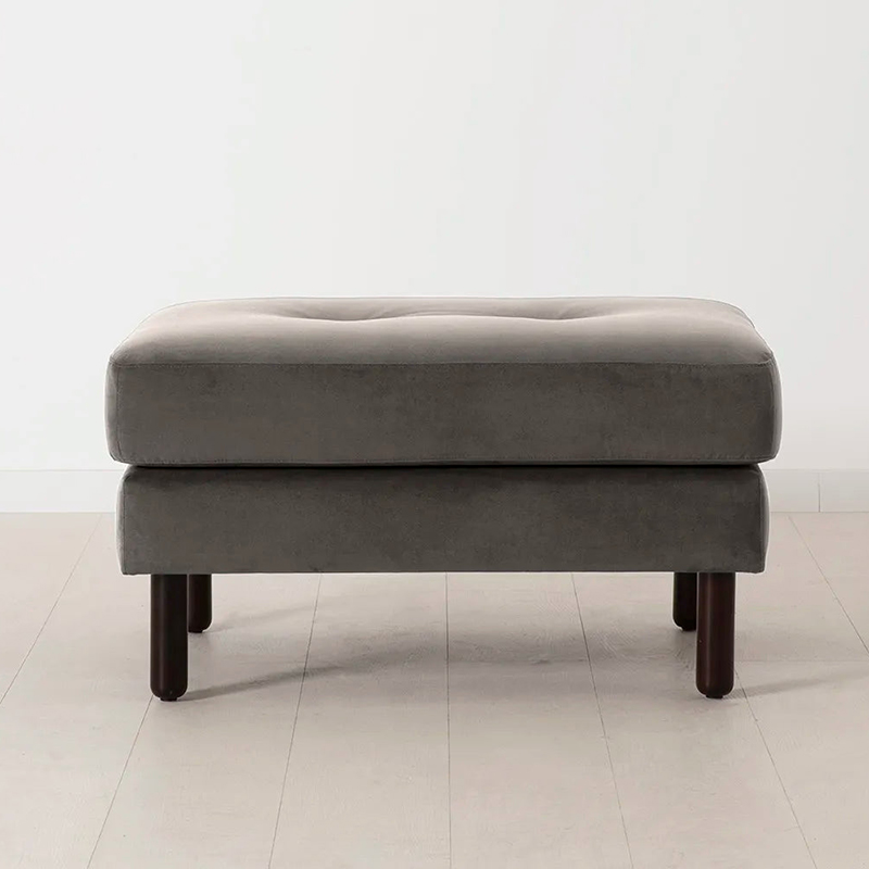 Model 04 Ottoman, Velvet Elephant-0