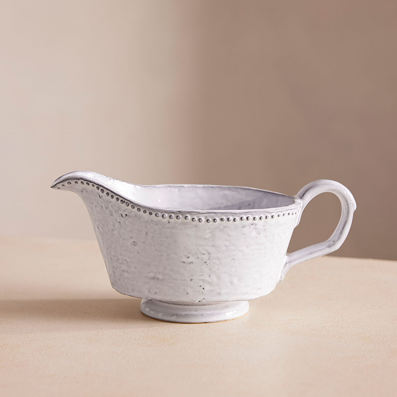 Hillcrest Gravy Boat, White-0