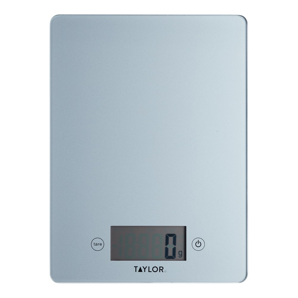 Glass digital scale, L23 x W17cm, Pewter-1