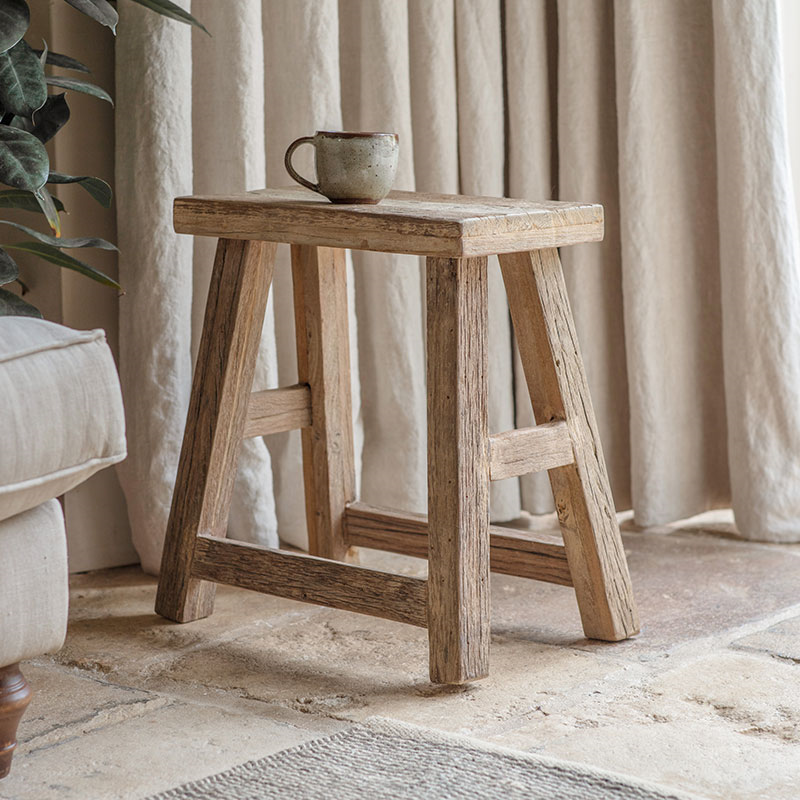 Ibo Reclaimed Wood Low Stool, Natural-0