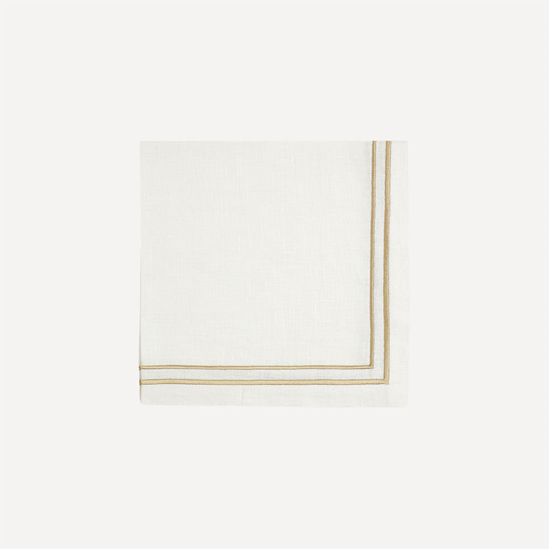 Sophie Classic Two Cord Napkin, 50cm, Antique Gold-1