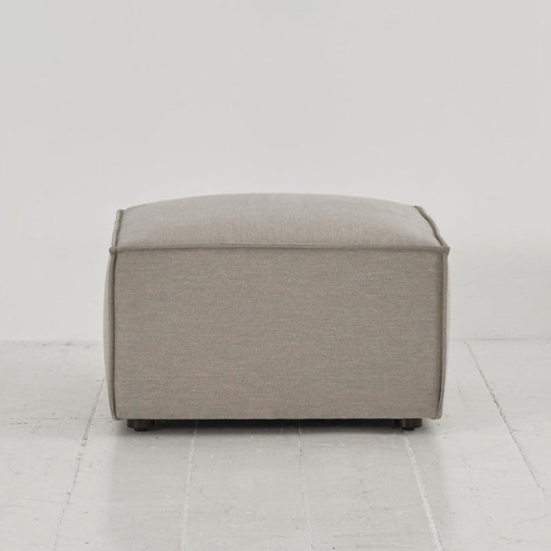 Model 03 Linen Ottoman, Pumice-1