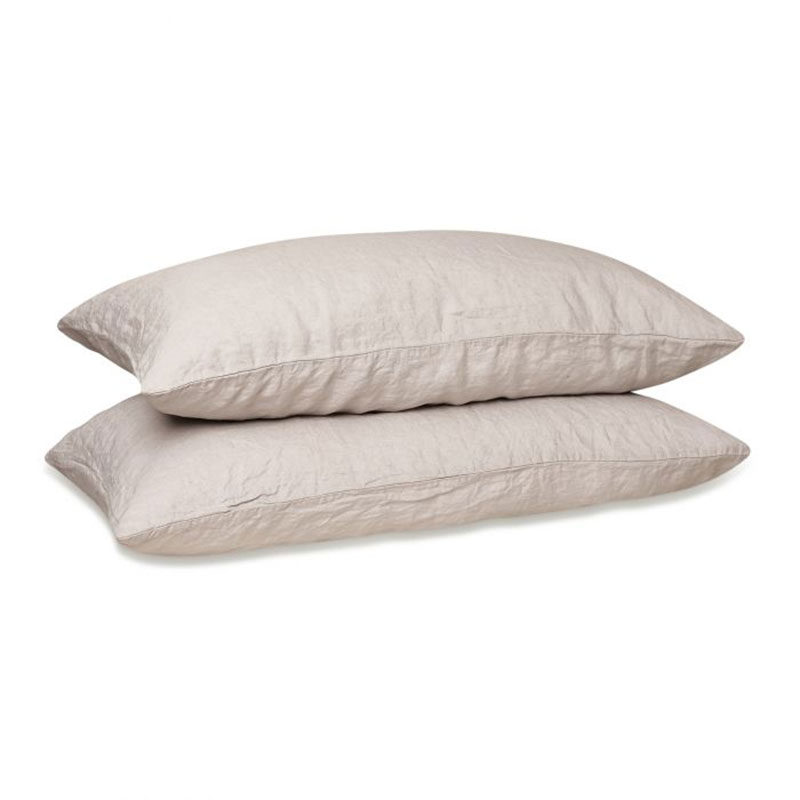 Linen Pair of Standard Pillowcases, Dove Grey-1