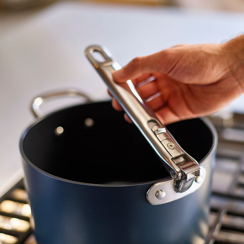 Space Folding Saucepan & Lid, 23cm, Midnight Blue-6