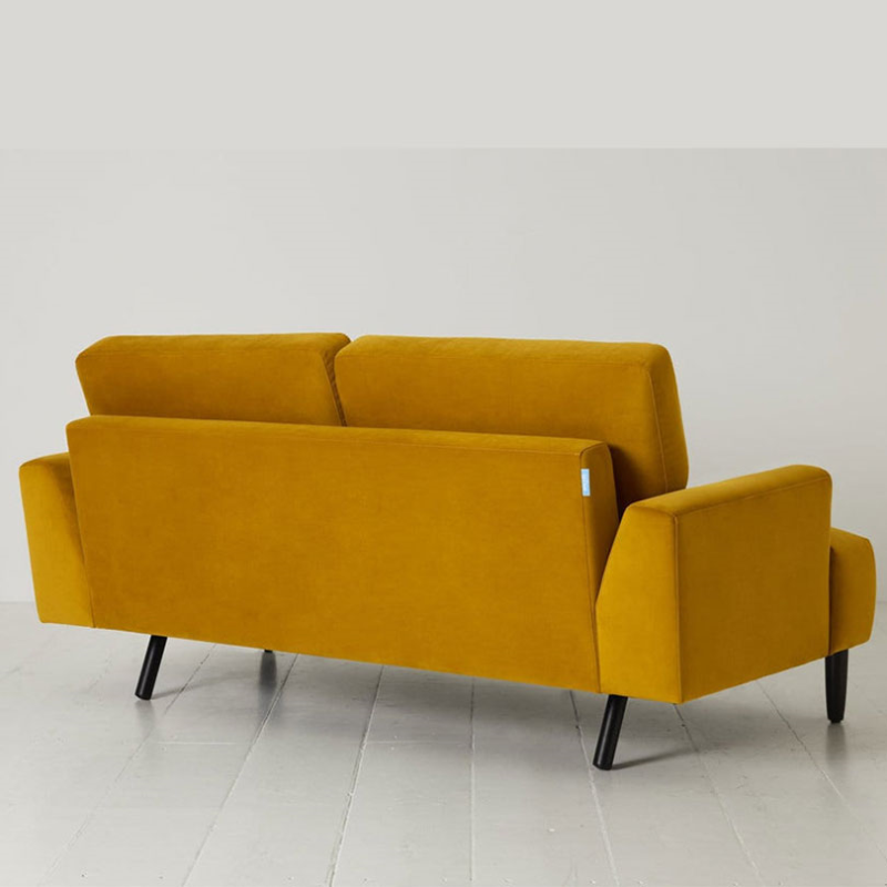 Model 05 2 Seater Velvet Sofa, Mustard-4