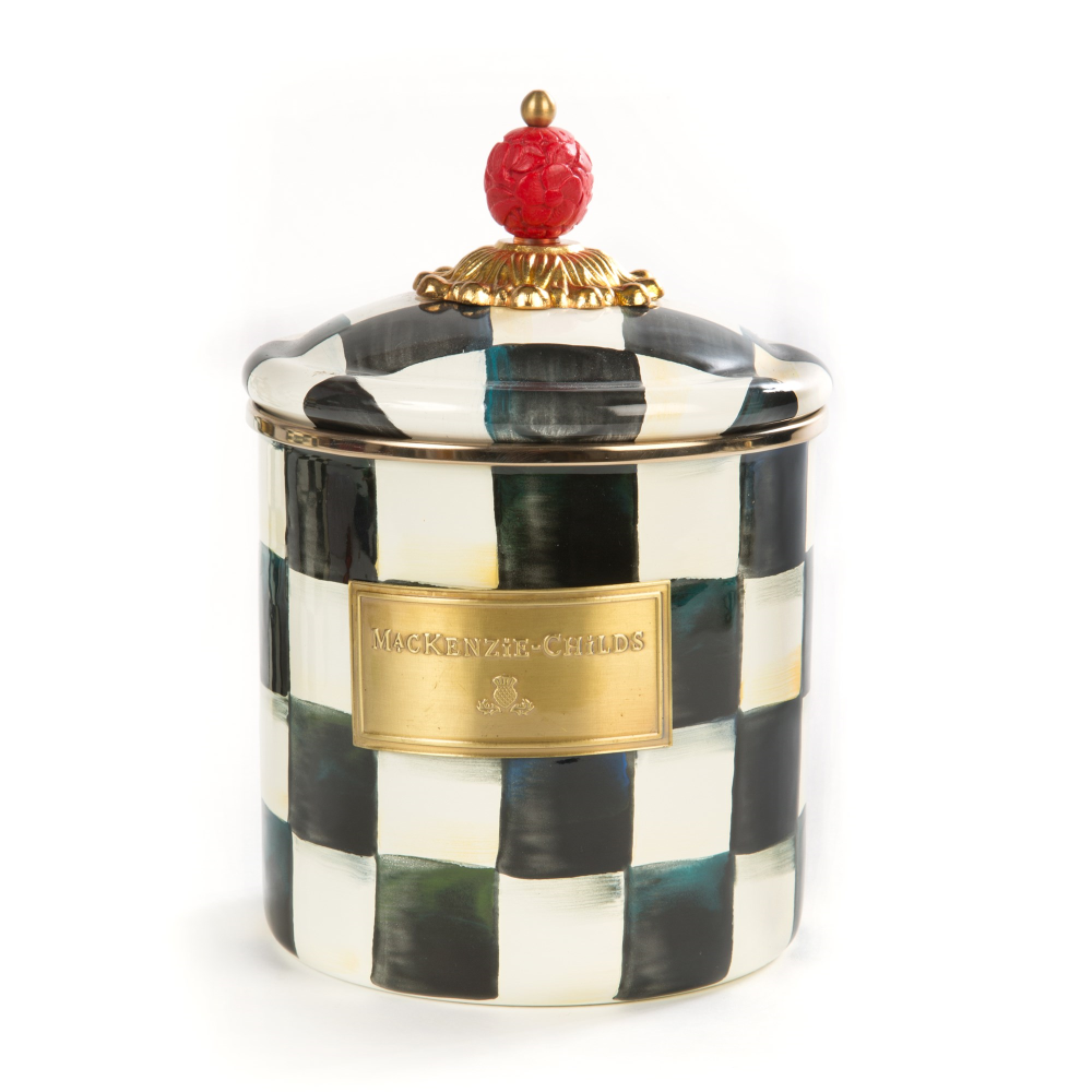 Courtly Check Small canister, 1L, enamel-0