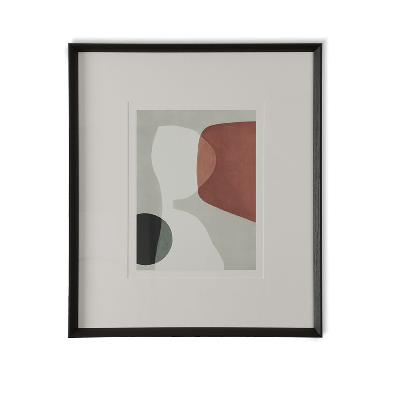 Abstract Print, Burnham Red I-1