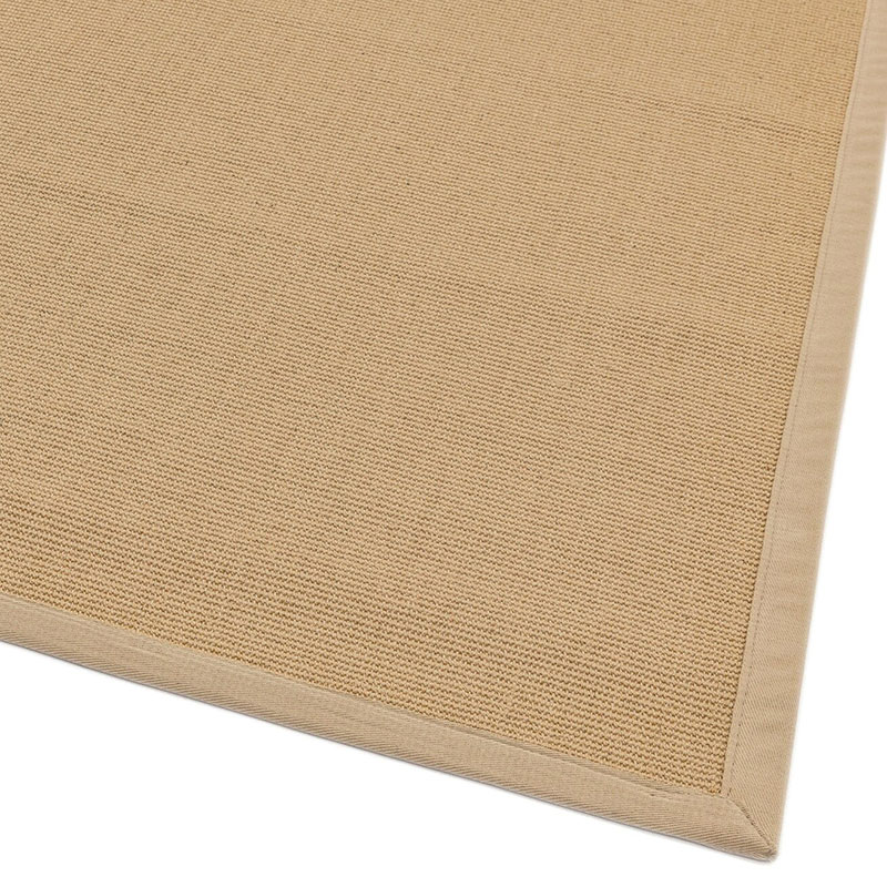 Sisal linen border runner, 120 x 180cm, linen-1