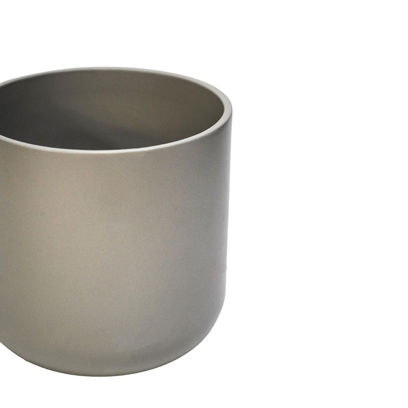 Lisbon Planter, H25.5 x W26 x D26cm, Light Grey-2