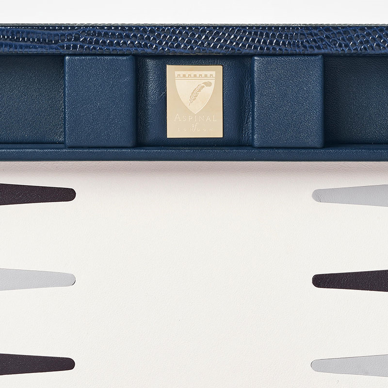 Backgammon Set, L38 x W23cm, Midnight Blue Lizard-5