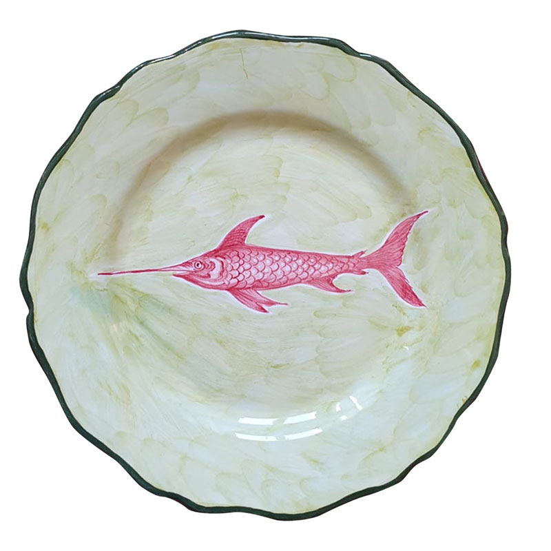 Fish Plate, D28cm, Green-0