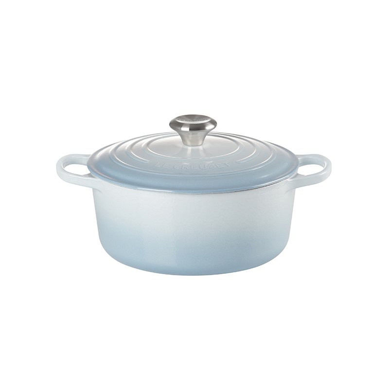 Signature Cast Iron Round casserole, 28cm - 6.7 litre, Coastal Blue-3