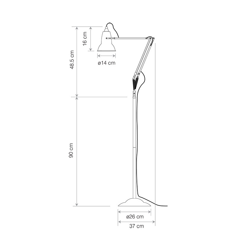 Original 1227™ National Trust Floor Lamp, H72cm, Sage Green-3