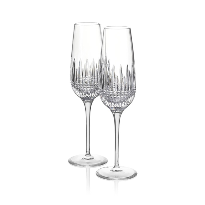 Lismore Diamond Essence Set of 2 Flutes, 315ml, Clear-2