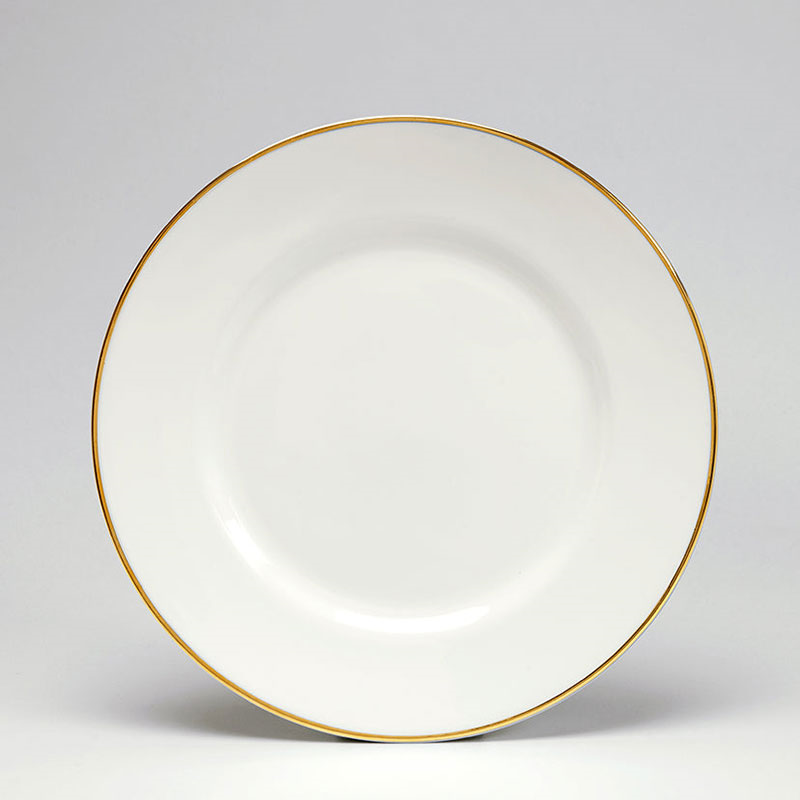 Dessert Plate, D21cm, Gold Rim-0