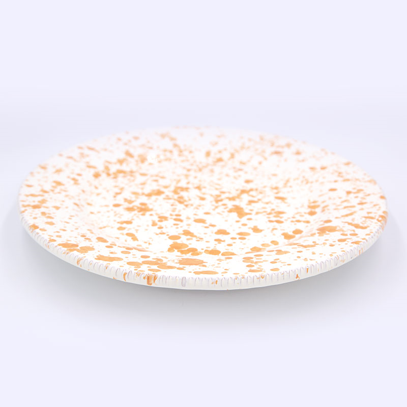 Splatter Dinner Plate, D24cm, Burnt Orange-0