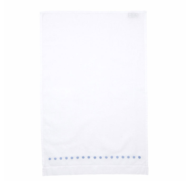 Dots Hand Towel, 38 x 58cm, White/Blue-1