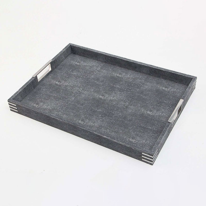 Chandler Rectangular Drinks Tray, 54 x 40 cm, Charcoal Grey-4