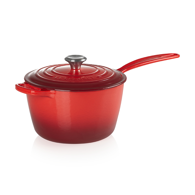 Signature Cast Iron Saucepan, 20cm, Cerise-0