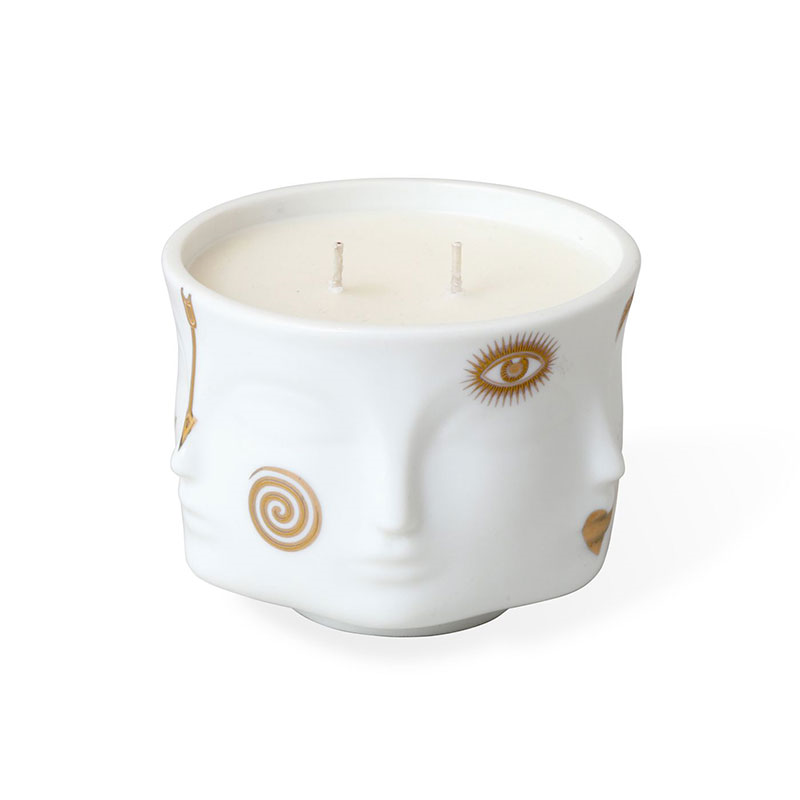 Gilded Muse Candle, White-4