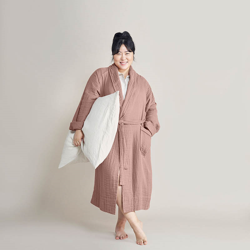 The Dream Cotton Robe, Extra Extra Large, Rust-0