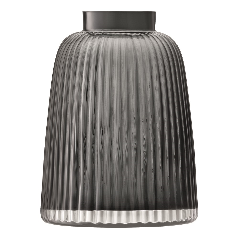 Pleat Vase, H26cm, Grey-1